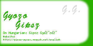 gyozo gipsz business card
